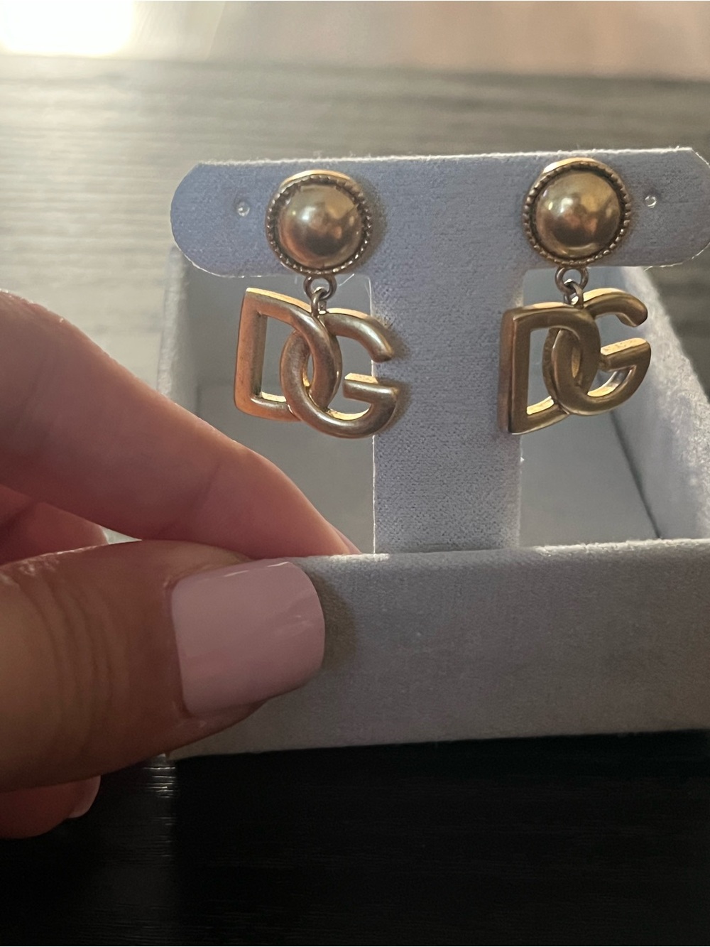 Interlocking DG Drop Earrings